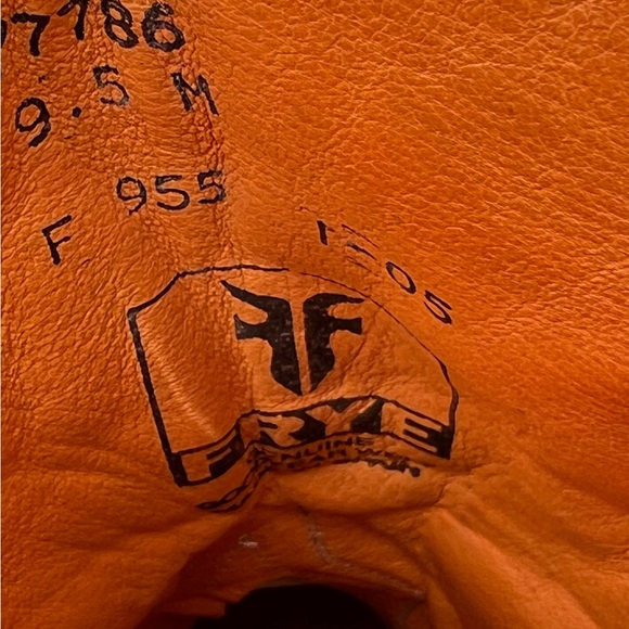 Women's Frye Daisy Duke 77786 Green W/ White Inlay and Blue trim . EUC - Picture 4 of 6